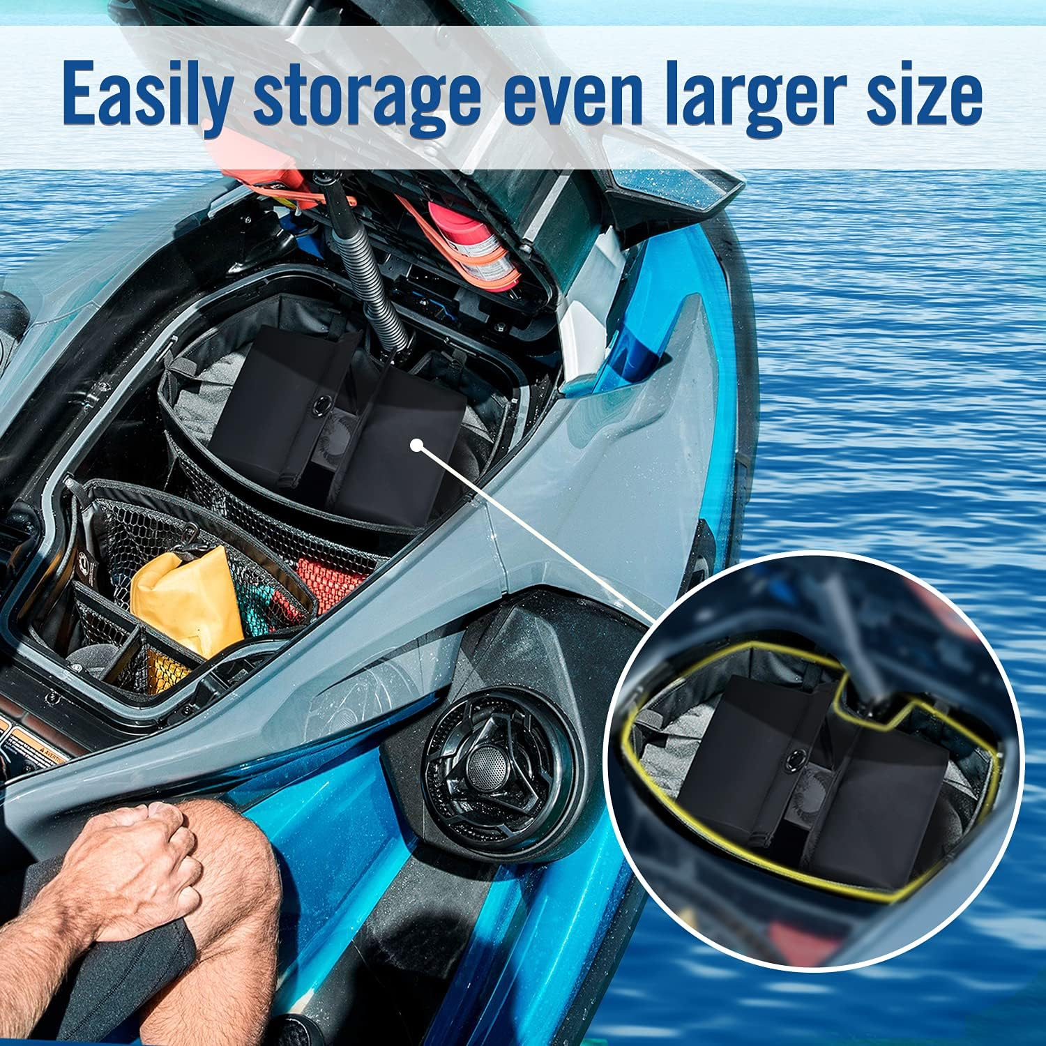 Affordura PWC Fender Bumper with Elastic Cords 2X 18.5 Inch for Yamaha Jet Ski Dock Bumpers - 14 X 6 X 3.2 Inch image number 2