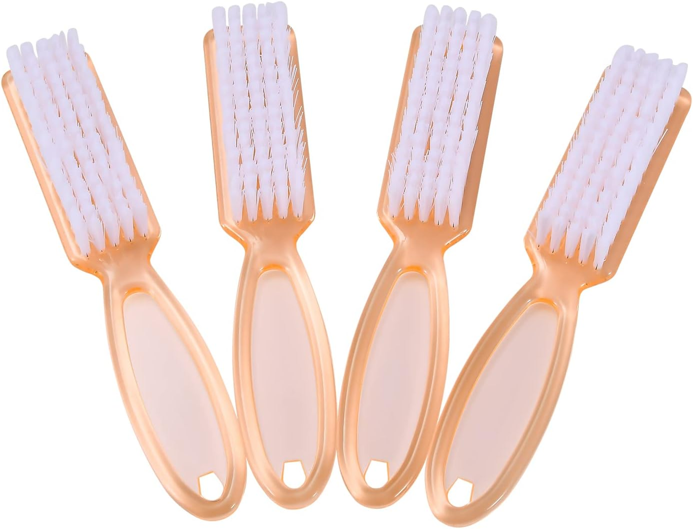 Yebeauty Nail Brush Fingernail Cleaner, 4 Pcs Hand Scrub Cleaning Brush Plastic Hand Finger Toes Scrubbing Brush, Pedicure Nail Scrubber