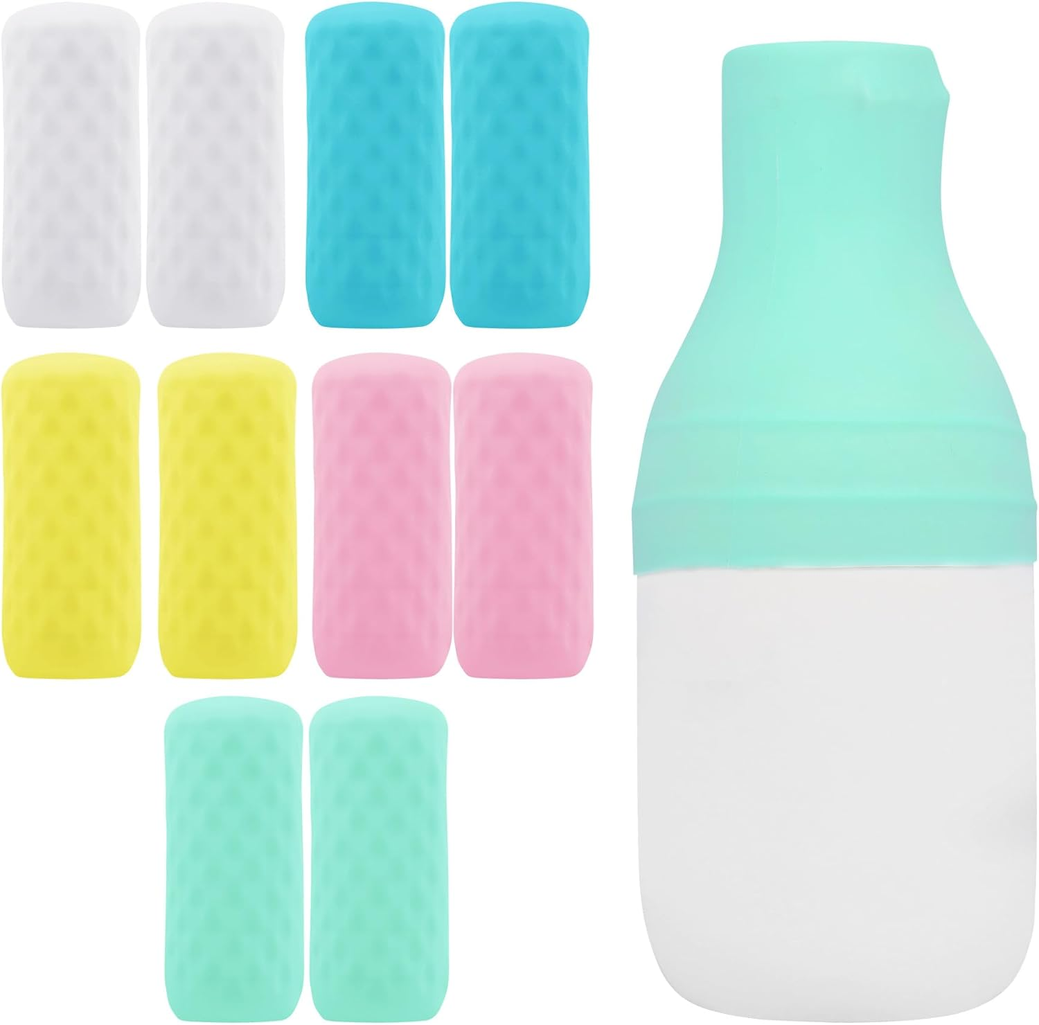 10 Pack Travel Essentials Accessories Silicone Bottle Covers, Cruise Essentials, Beach Vacation Essentials for Women Men, Elastic Sleeves for Leak Proofing, Fit Travel Size Bottles Toiletries image number 2