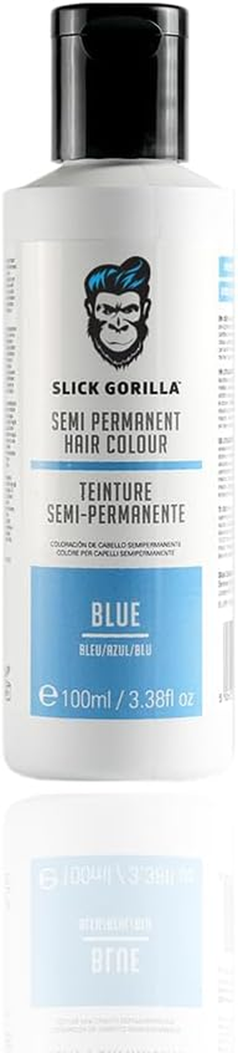 Slick Gorilla Semi Permanent Black Hair Dye for Men 3.38 Fl Oz | Vegan Hair Color | Cruelty Free Beard and Hair Dye | Conditioning and Nourishing Formula | Lasts 5 6 Washes | Temporary Hair Color