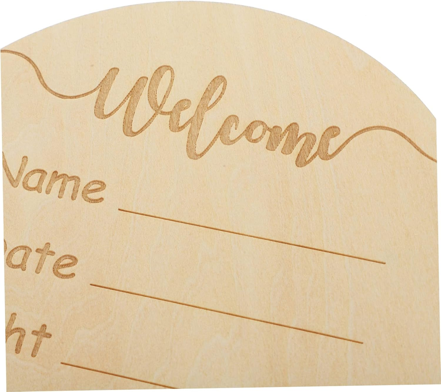 Wooden Arrival Sign round Birth Announcement Name Sign for Newborn Welcome Home Decor image number 5