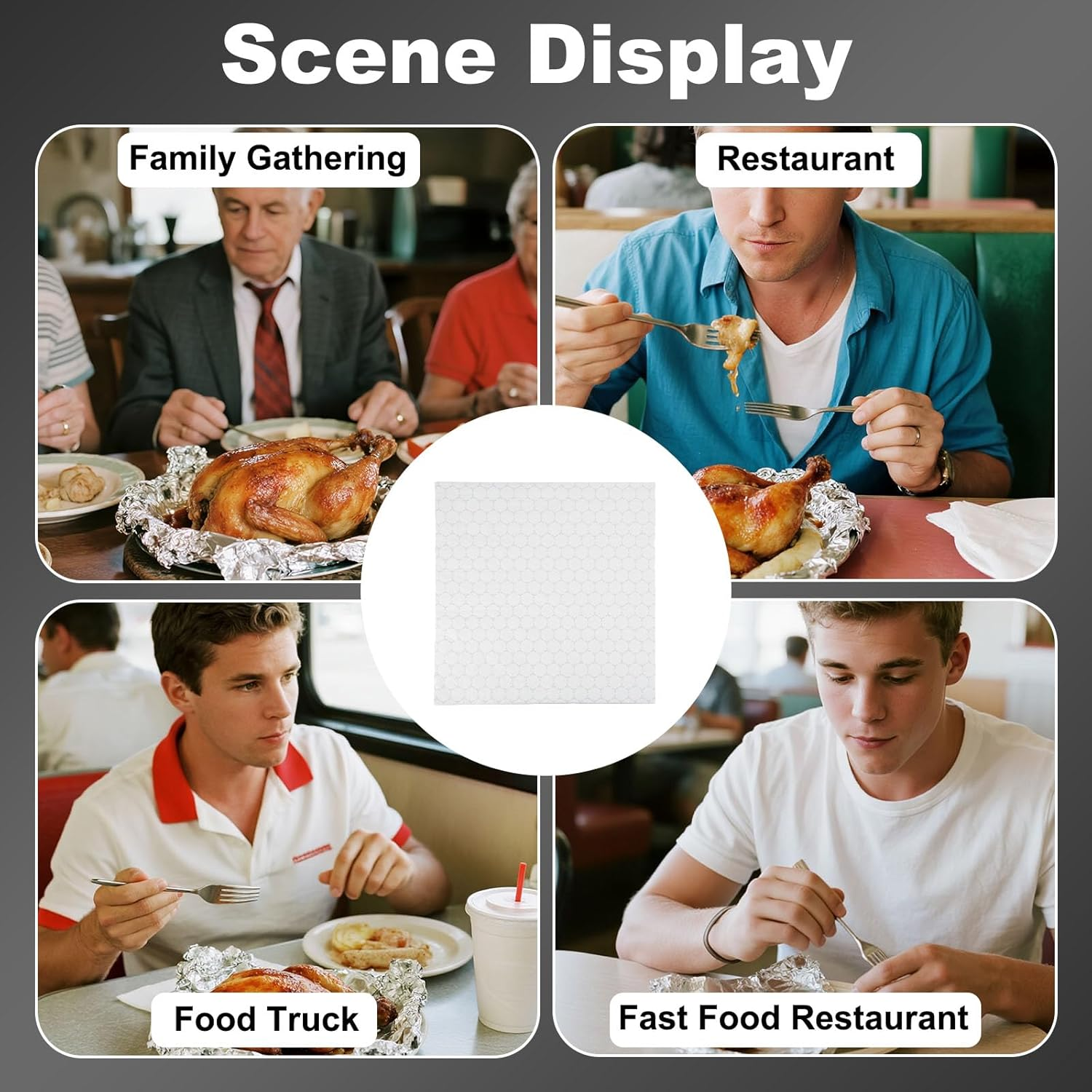 60Pcs Sandwich Wrap Sheets, 30X30Cm/12X12In Waterproof Insulated Foil Sandwich Wrap Sheets Practical Pre-Cut Aluminum Foil Papers for Hamburgers BBQ Burritos image number 3