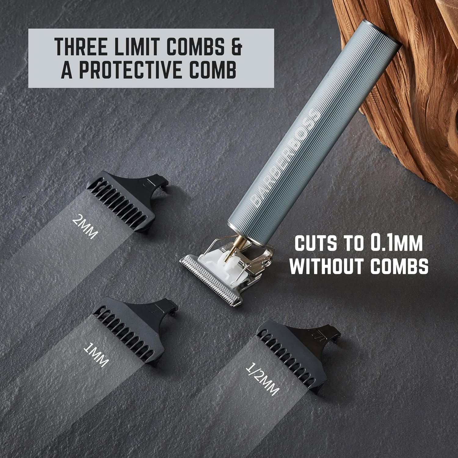 Barberboss T-Blade Hair Trimmer, Beard Trimmer for Men, Wireless Detail Hair Trimmer, Precision Care Kit with USB Charging Function and 3 Attachment Combs image number 2