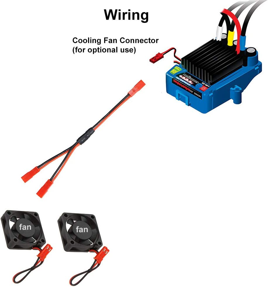 6PCS JST Plug Splitter JST Male Female Y Cable JST Y Parallel Adapter Harness JST to JR Adapter for Traxxas TRX-4 RC Car Crawler Truck Cooling Fan ESC Battery Motor image number 3