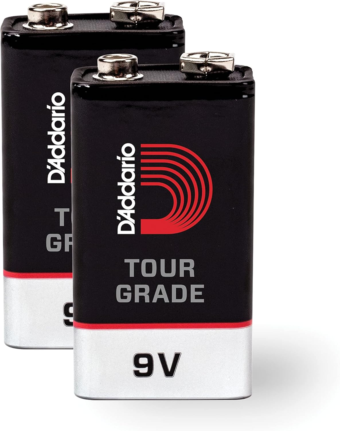 D'Addario Tour-Grade 9V Battery, 2 Pack