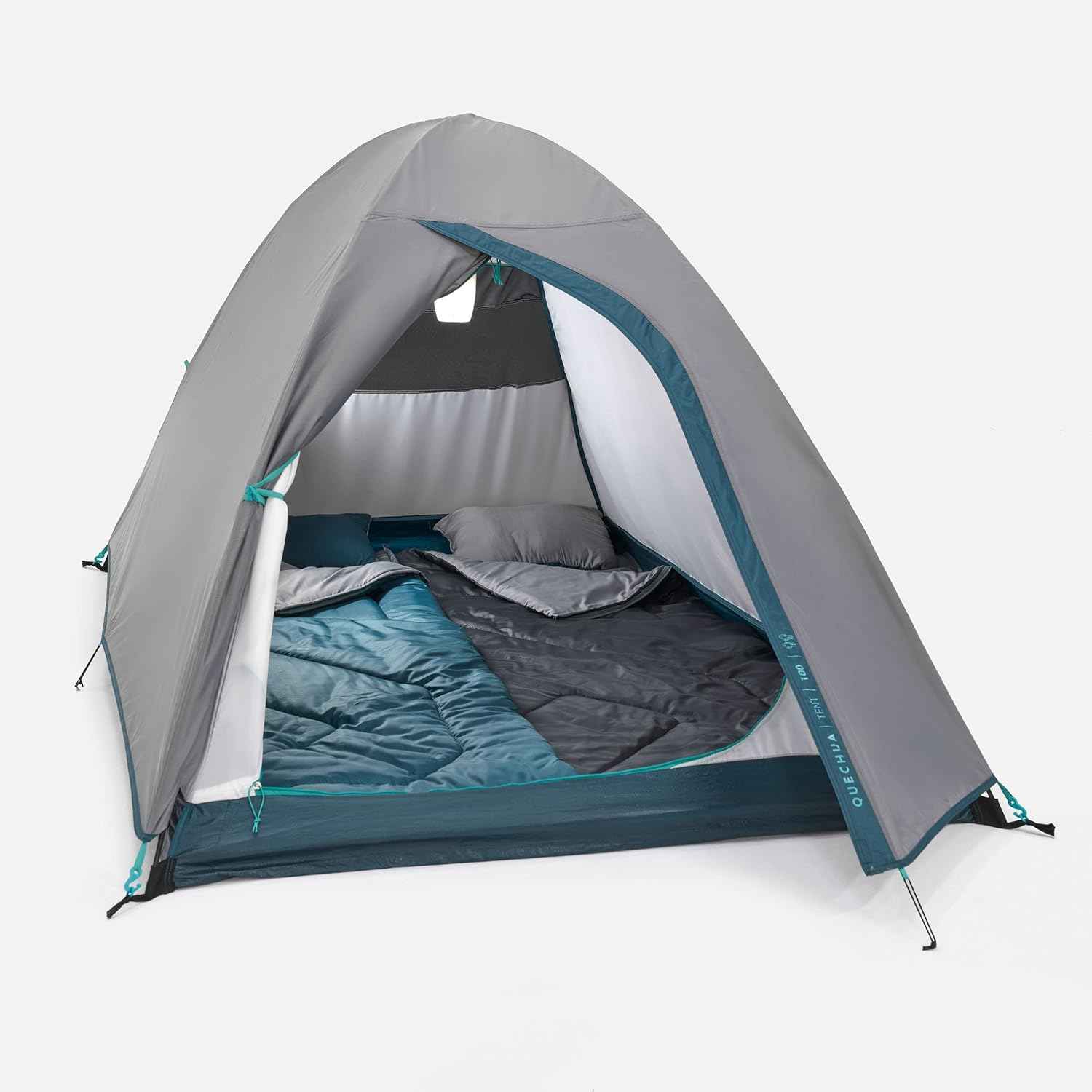 Decathlon Quechua MH100 3 Person Camping Tent, Grey image number 4
