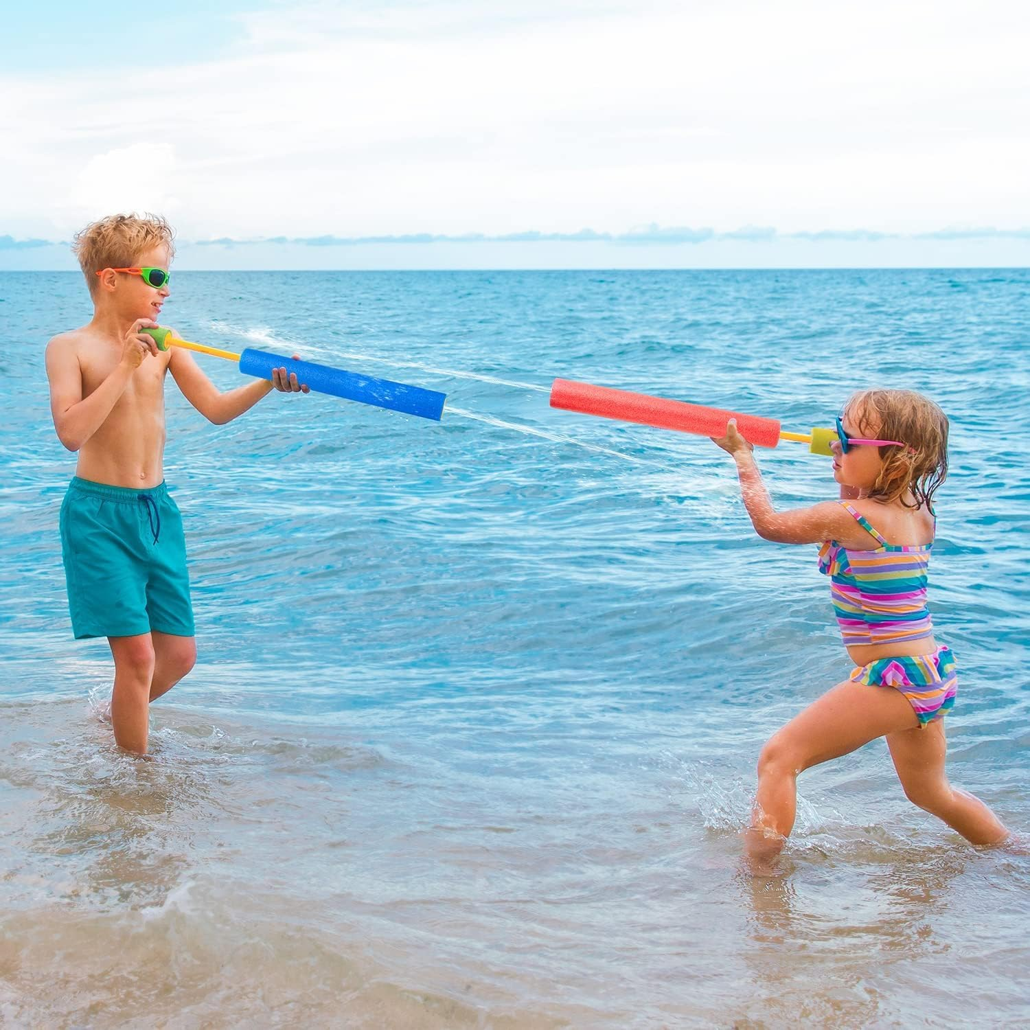 Kids & Adults Water Blasters, Powerful Range Water Guns - Shoots up to 12 Metres, Summer Outdoor Pool Play, Perfect for Aussie Beach Fun, Suitable for Ages 4-10 Boys and Girls (6 Pack) image number 1
