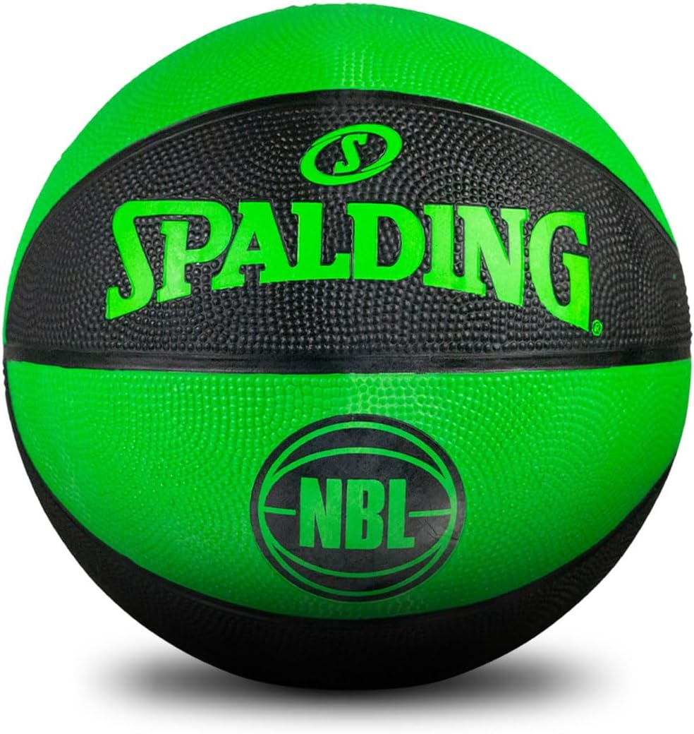 Spalding NBL Outdoor Basketball, Green & Black, Size 5