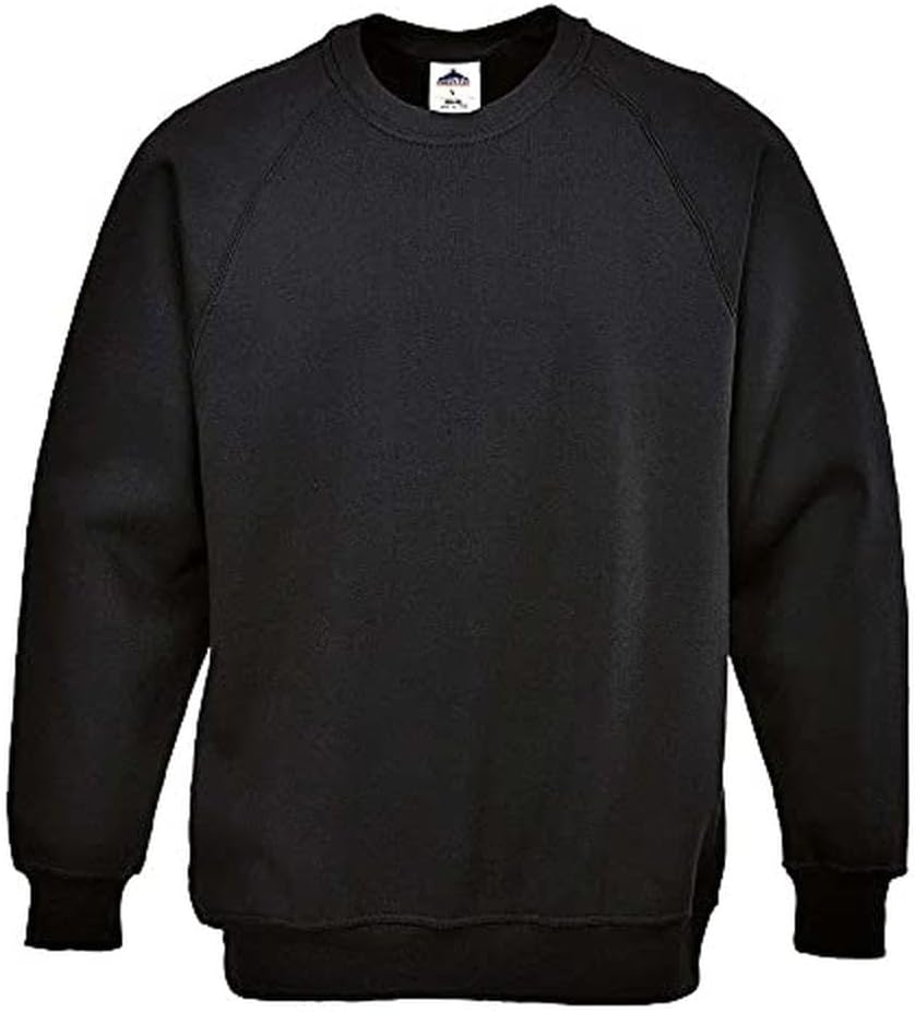 Portwest B300 Roma Sweatshirt Durable Soft Workwear Crew Neck Fleece 40+ UPF Sun Protection Comfortable Fit for Casual Corporate and Industrial Use, Navy, 5XL image number 2