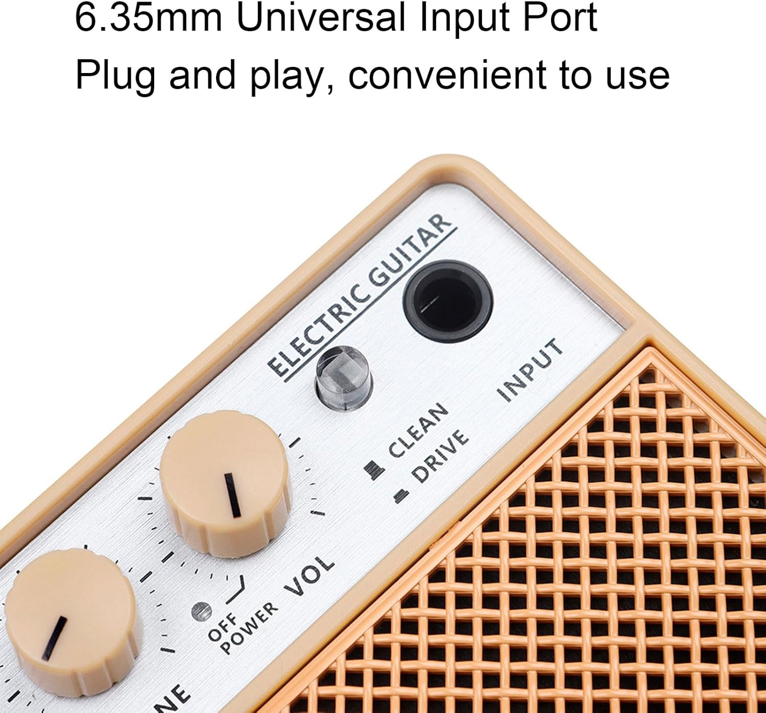 10W Electric Guitar Amplifier, Double Channels Portable Guitar Amp, 3000Mah Practice Guitar Amp with BT and AUX Input, Headphone Output, Clean and Drive Channels image number 5