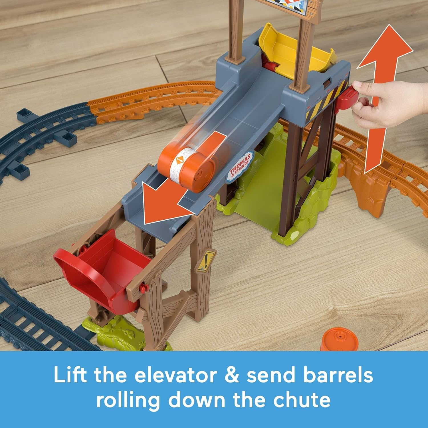 Thomas & Friends Motorized Toy Train Set Diesel&rsquo;S Lift & Load Construction with Track & Cargo for Preschool Kids Ages 3+ Years