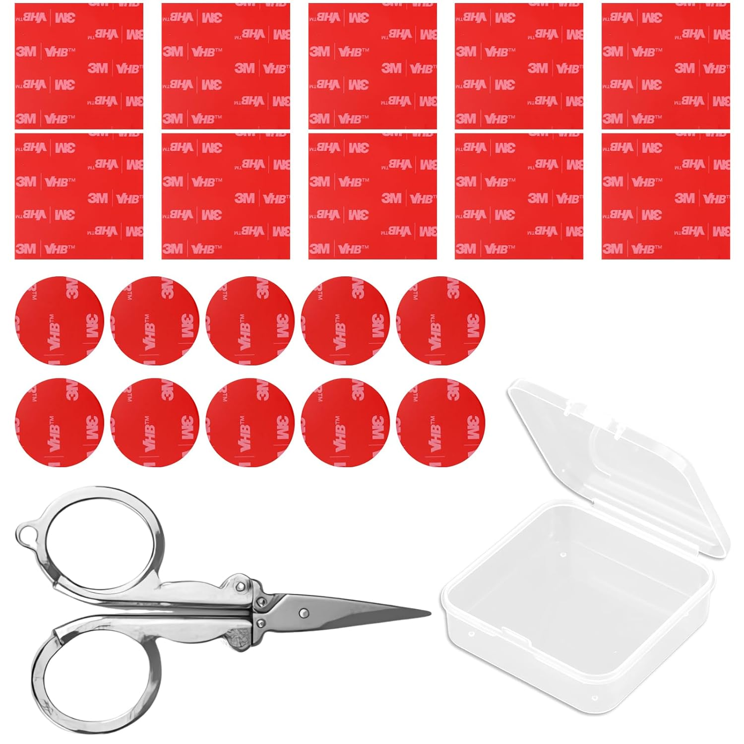 3M VHB Double Sided Adhesive Tape Pads 20 PCS, Heavy Duty Acrylic Foam Mounting Tape, Waterproof & Low Temperature Resistant, Strong Stick for Car Home Decor image number 5