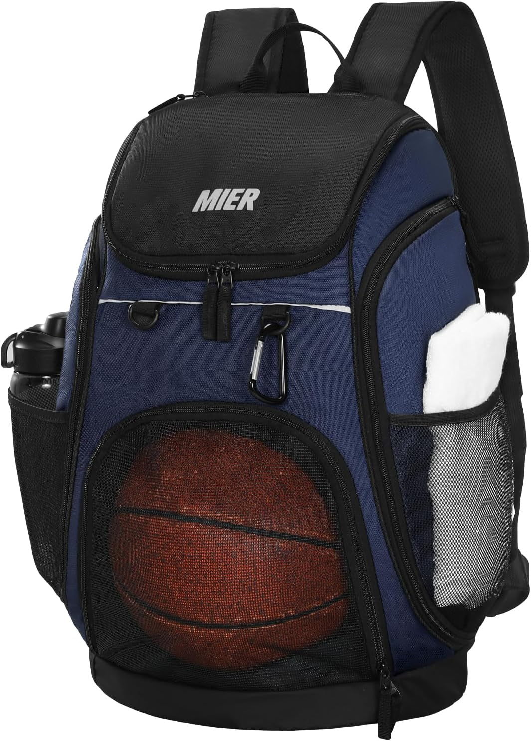 MIER Basketball Backpack Large Sports Bag for Men Women with Laptop Compartment, Soccer, Volleyball, Swim, Gym, Travel, 40L