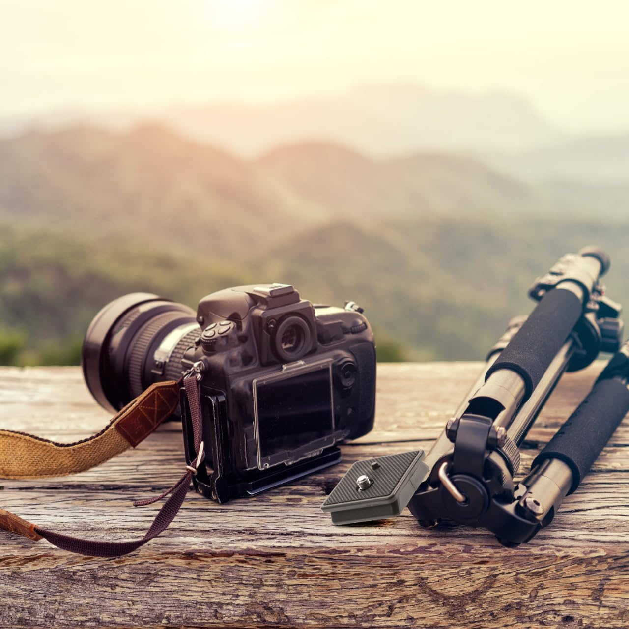 SUPVOX 41Mm Tripod Quick Release Plate Camera Mount Adapter with 1/4 Inch Screw Anti-Slip Abs and Metal Construction for DSLR and Camera Accessories image number 3