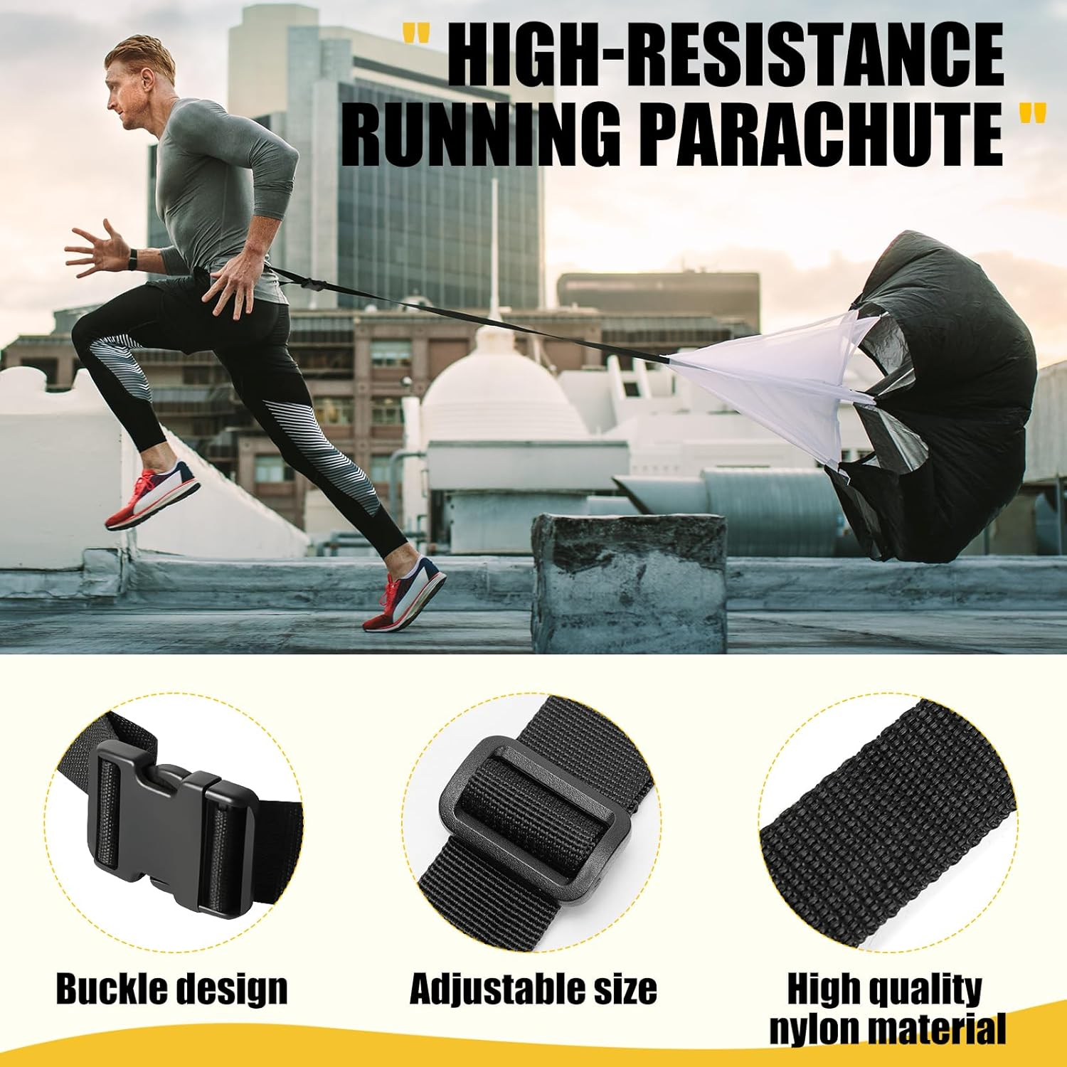 Agility Speed Training Equipment Set - 20Ft Speed Ladder, 12 Cones, 4 Adjustable Hurdles, Jump Rope, Parachute, 3 Resistance Bands | Ideal for Basketball, Football, Soccer, for Kids, Youth, Adults image number 2