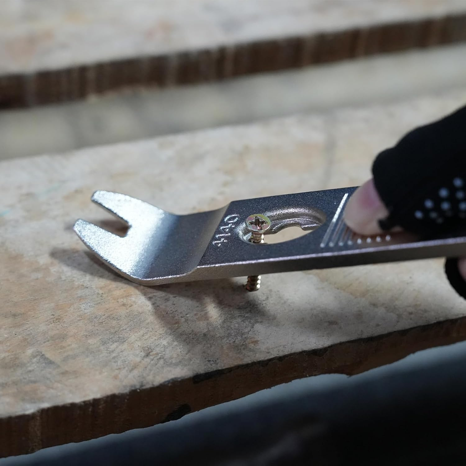 Yukihalu Pry Bar Tool 4140 Stainless Steel, Multi-Function Car Trim Removal Tool for Compact Panel, Bumper Retainer Clips, Auto Trim Interior, Sheet Metal, Fasteners image number 3