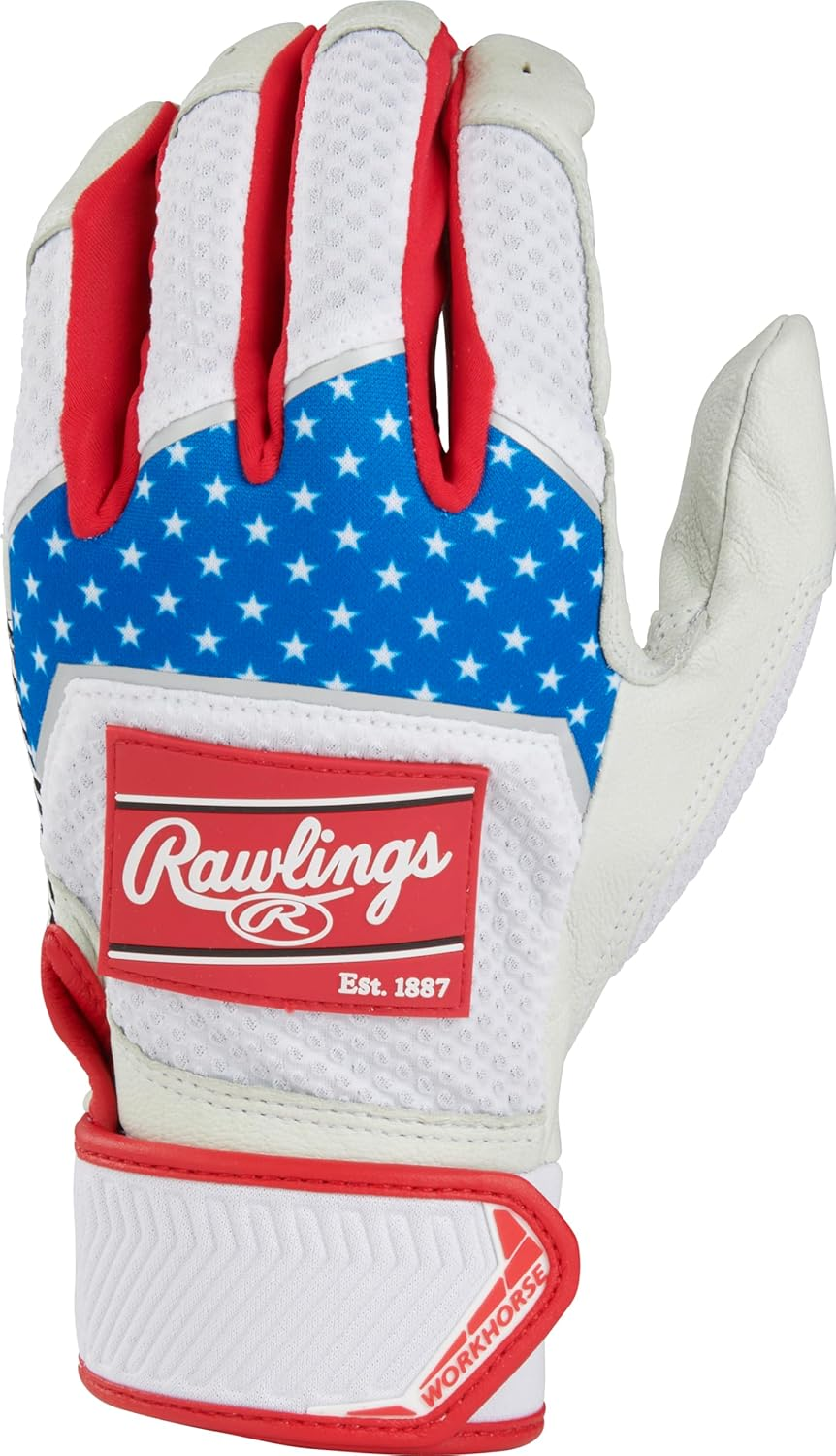 Rawlings | Workhorse Baseball Batting Gloves | Adult | Multiple Colors image number 2