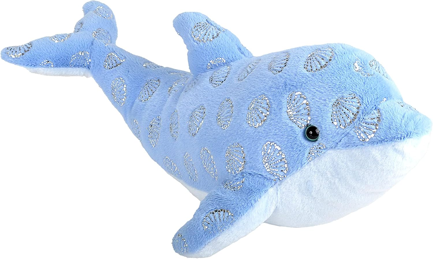 Wild Republic Dolphin, Foilkins, Stuffed Animal, 12 Inches, Kids, Plush Toy, Fill Is Spun Recycled Water Bottles