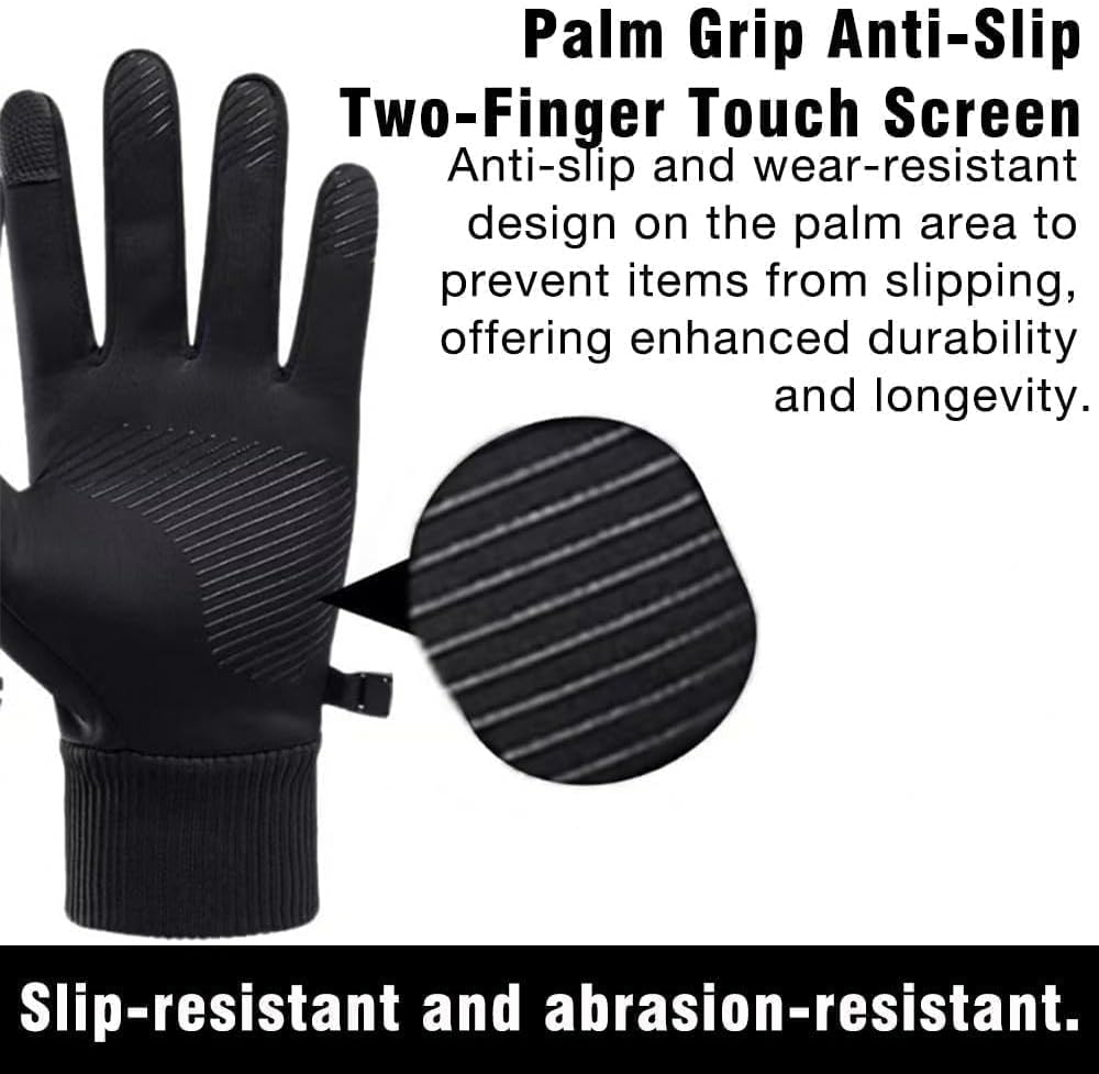 Winter Gloves for Men Women, Cold Weather Waterproofwith Gloves Touch Screen Fingers image number 4