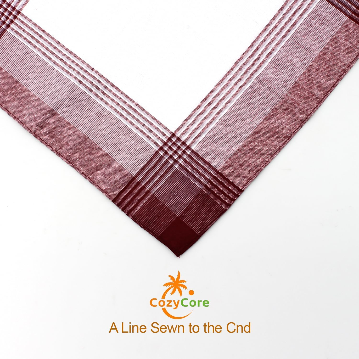 COZY CORE 100% Cotton Handkerchief for Men, Handkerchiefs Men Cotton, Classic Pocket Squares Hankies for Men Women image number 2