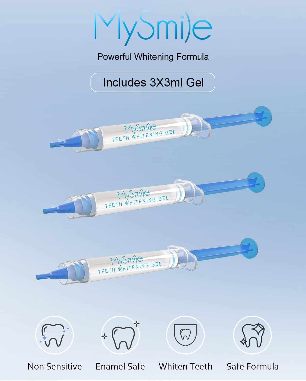 Mysmile Teeth Whitening Gel Refill Pack, 3 Non-Sensitive Teeth Whitening Pen, Deluxe Teeth Whitener Dental Grade Tooth Whitening Gel for Home, 10 Min Fast Result&hellip; image number 2