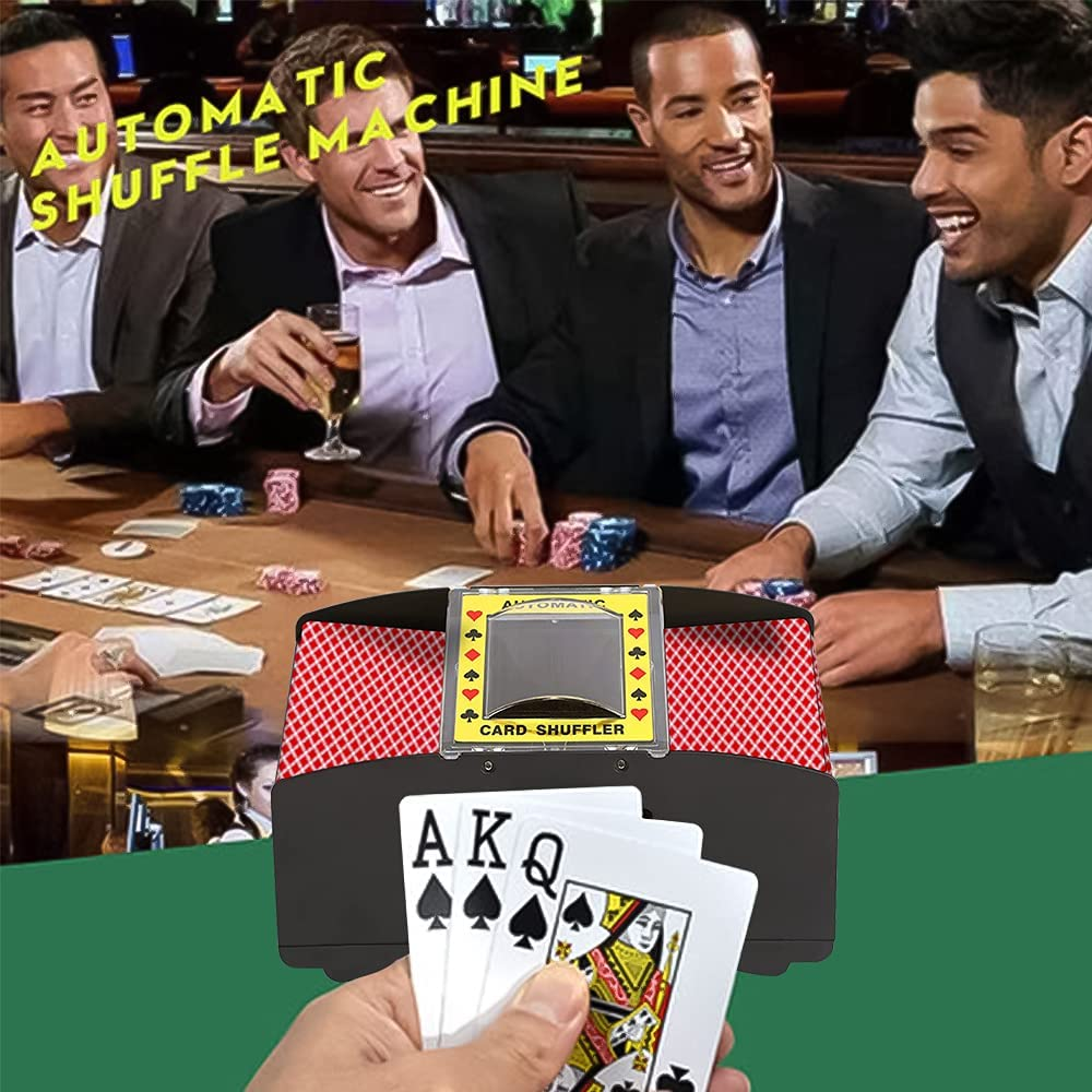 Ni-Shen Automatic Card Shuffler Usb/Battery Operated Electric Shuffler for Family Party Poker/Blackjack/Uno image number 1