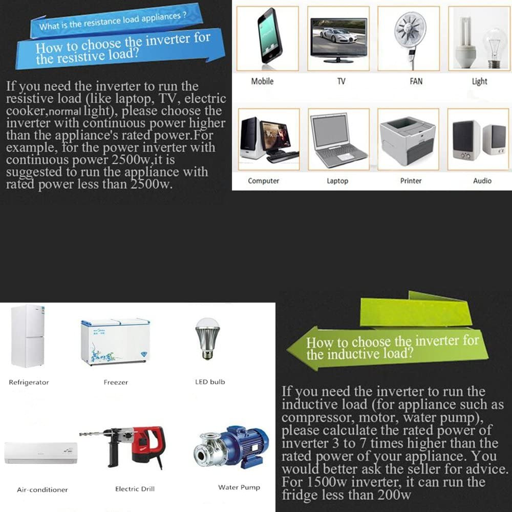 LCD 1000W Pure Sine Wave Power Inverter 24V DC to 240V AC 50HZ Converter with USB image number 3