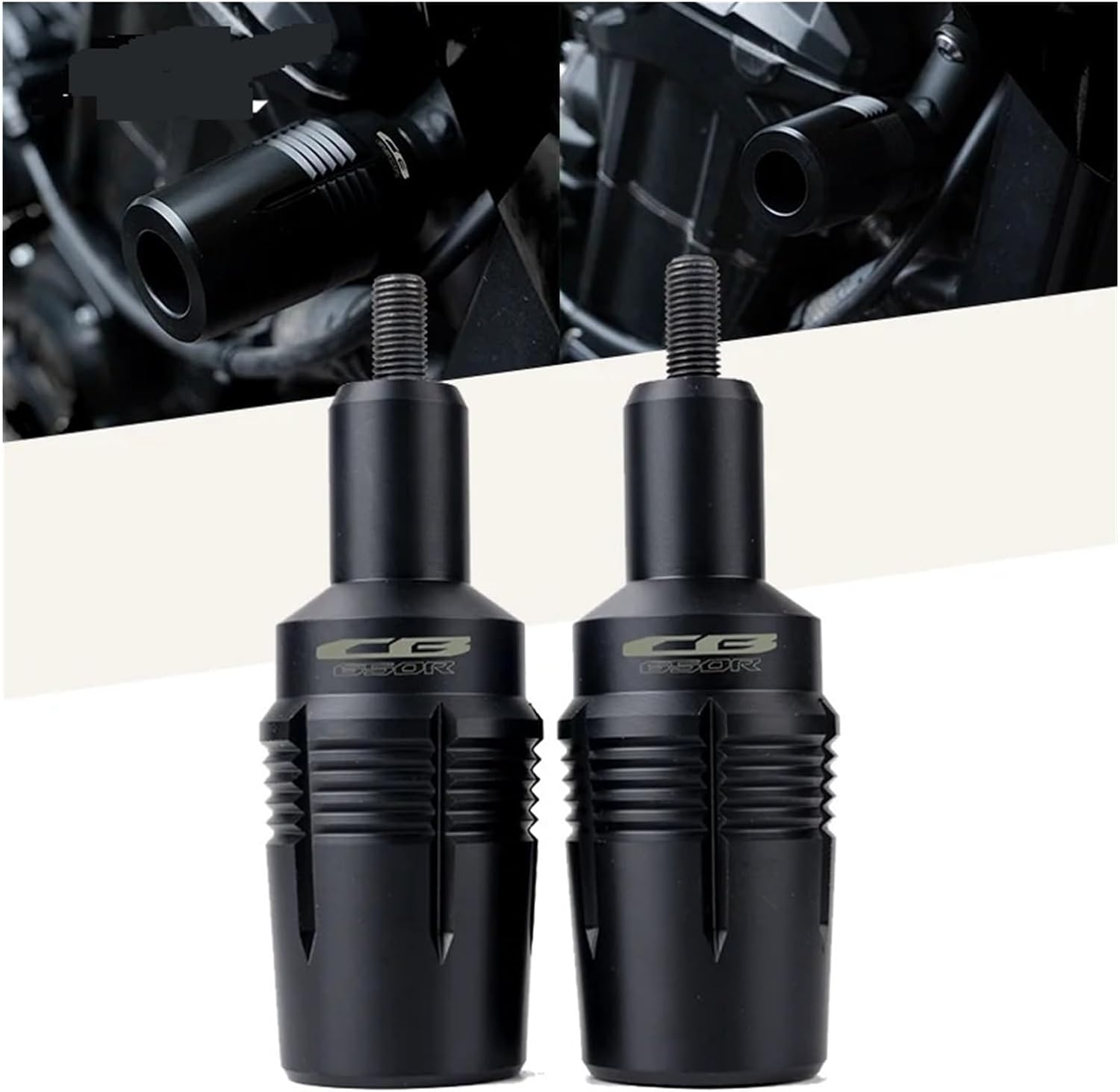 Kurkur Universal Compatible with CB650R CB 650R 650 R 2019-2022 2023 Motorcycle Falling Protection Engine Frame Slider Crash Pad Accessories, Black image number 1