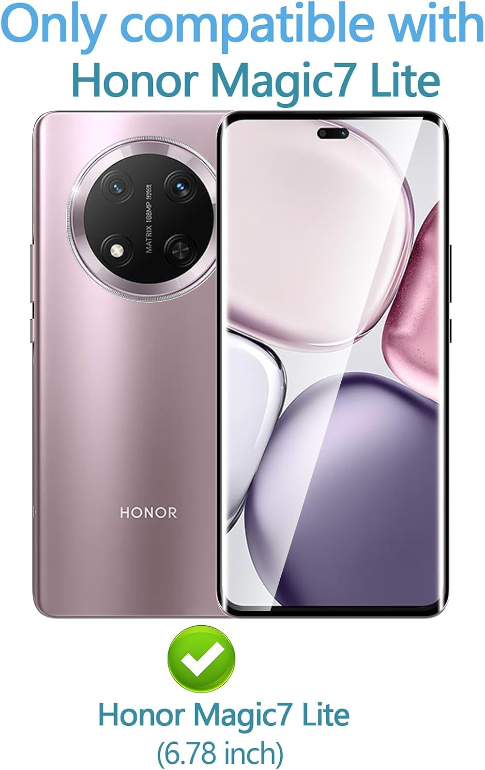 Anoowkoa Tempered Glass Screen Protector for Magic 7 Lite Screen Protector 9H Hardness HD Clear Screen Protector for Magic 7 Lite and Camera Protective Film Anti-Scratch Pack of 2 + 2 image number 4