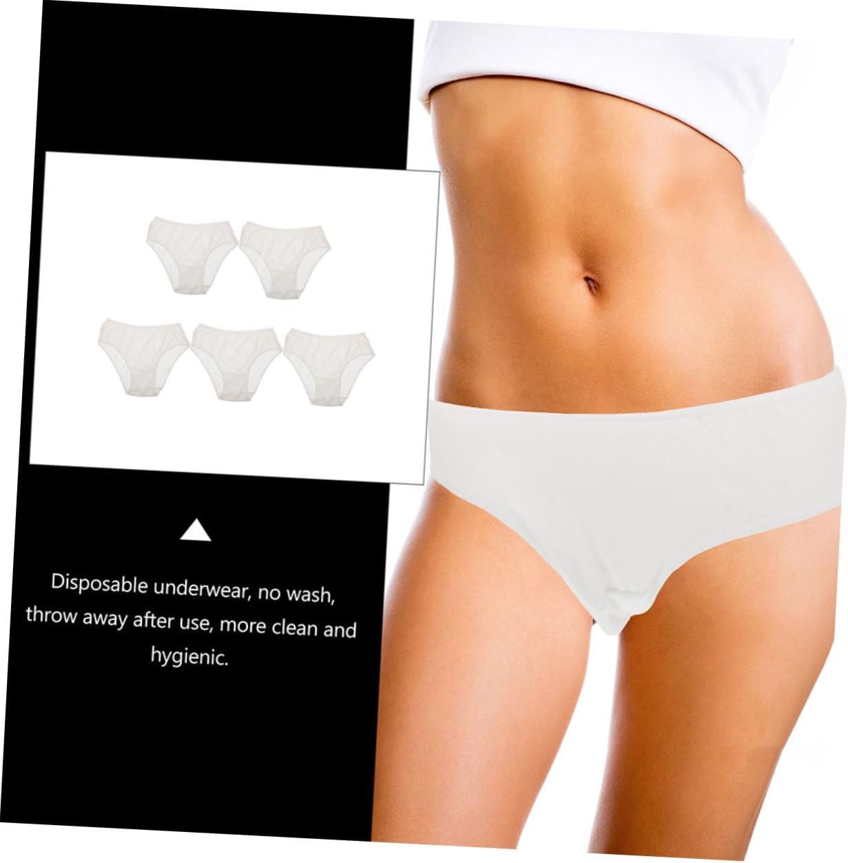 5Pcs Disposable Cotton Maternity Briefs Elastic Breathable Underwear for Women Postpartum Travel Comfortable Portable Female Accessory Soft Cotton image number 6