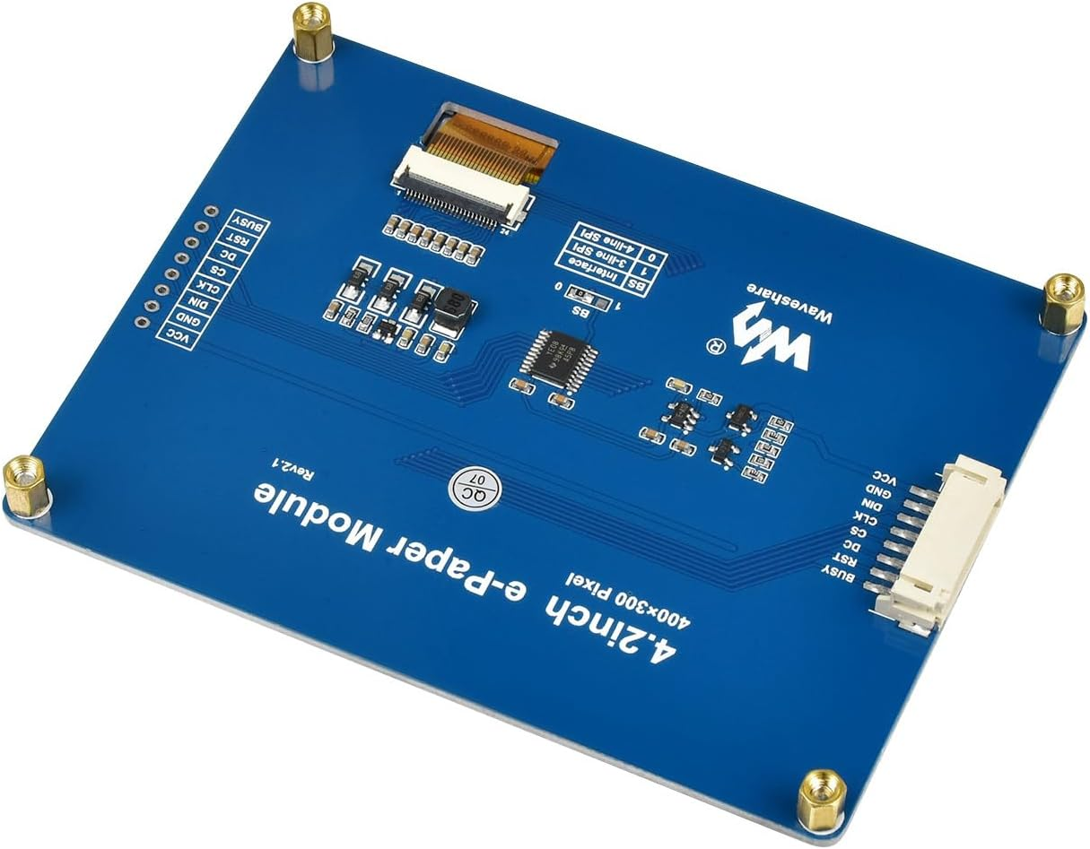 Waveshare 4.2Inch E-Paper Module, Red/Black/White 3Colors Display Module for Raspberry Pi/Jetson Nano/Nucleo Main Control Board，400X300 Resolution image number 4