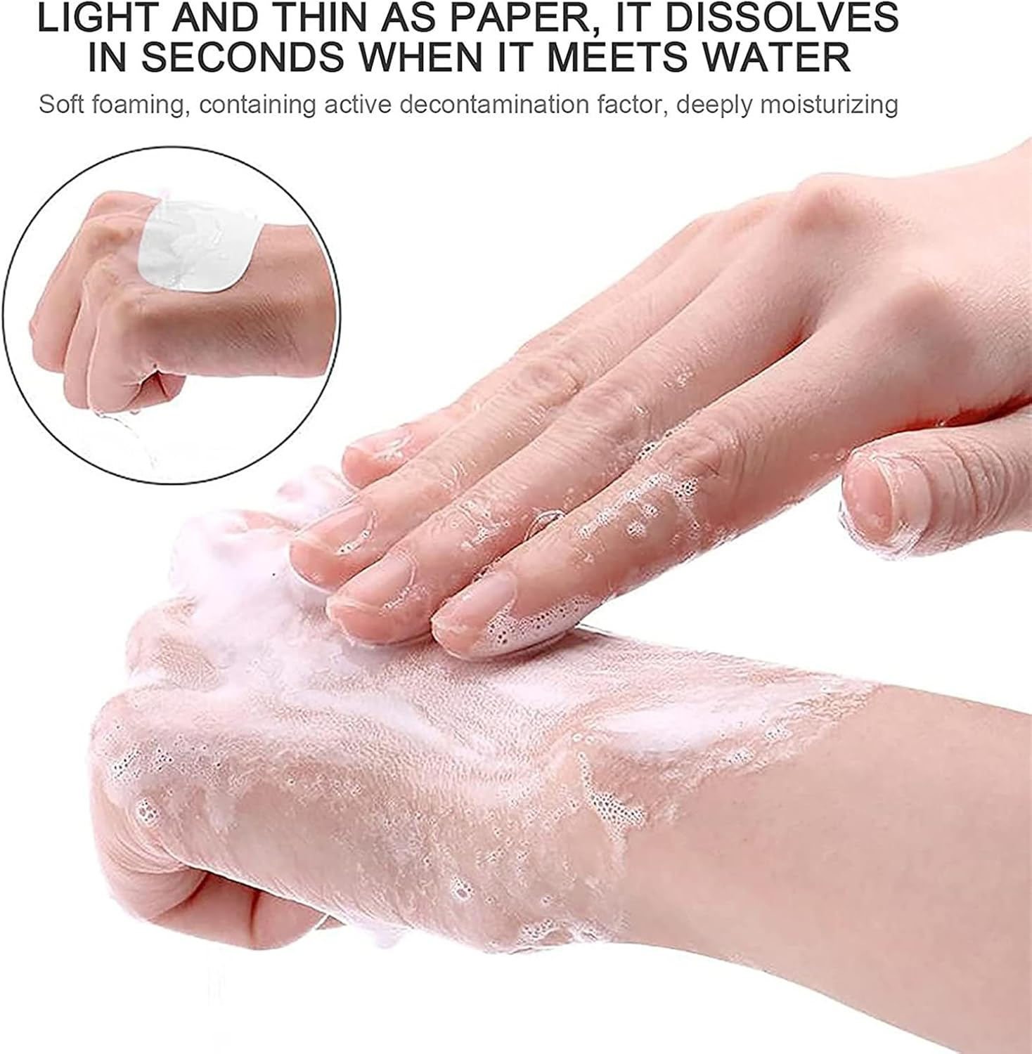 Paper Soap Sheets, D-Isposable Soap, Camping Soap Papers, Portable Travel Fragrance Bath Discs F-OAM (50 Soap Sheets Total) - Blue image number 6