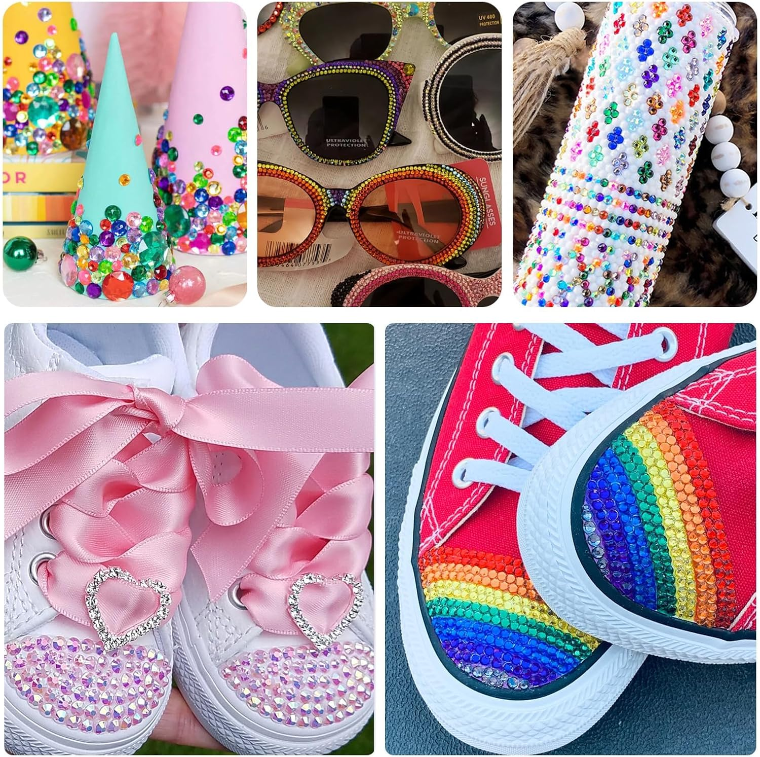 20000PCS 3MM Resin Jelly Rhinestones for Crafts Nails, 15 Colors SS12 Flatback Rhinestone Gems for Tumblers Mugs Graduation Cap Makeup, Bedazzling Kit with B7000 Glue image number 4