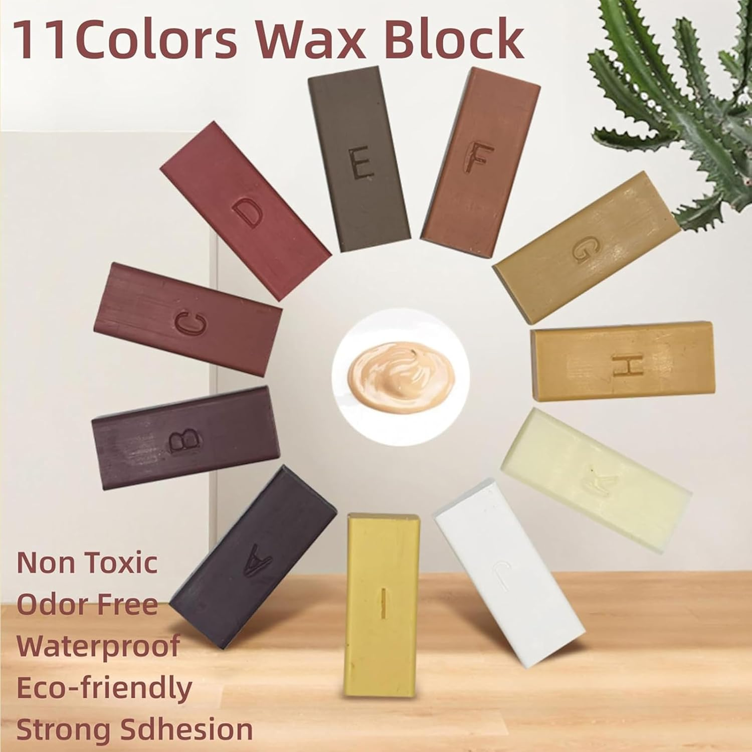 Wood Floor Scratch Repair Kit,Tiles Reparing Kit,Diy Multifunctional Wood Board Repairs Tool,Worktop Sturdy Casing Chips Scratches Mending Tool,Parquet,Wooden Furniture,Set A(11 Wax Blocks) image number 3