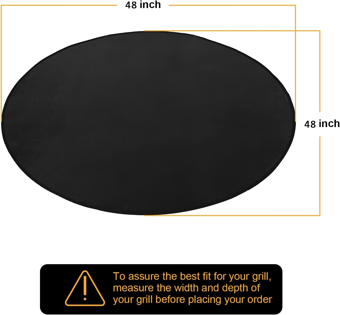 Fire Pit Mat 48 Inch Round, Grill Mats for Outdoor Grill Deck Protector High Temperature Resistance Protects Deck Garden Grass Fireproof Mat BBQ Mat Grill Floor Mat Patio Mat image number 6