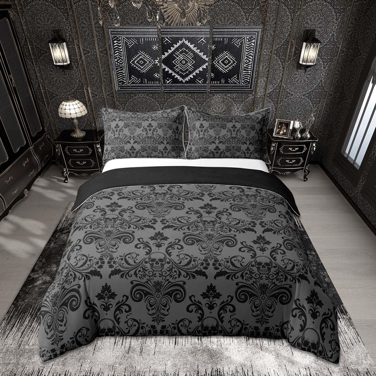 Homemissing Grey and Black Checkered Duvet Cover Set Single Size for Kids Boys Girls Diamond Grid Bedding Set Groovy Geometric Duvet Cover with 1 Pillowcase Neutral Aesthetic Plaid Bedding