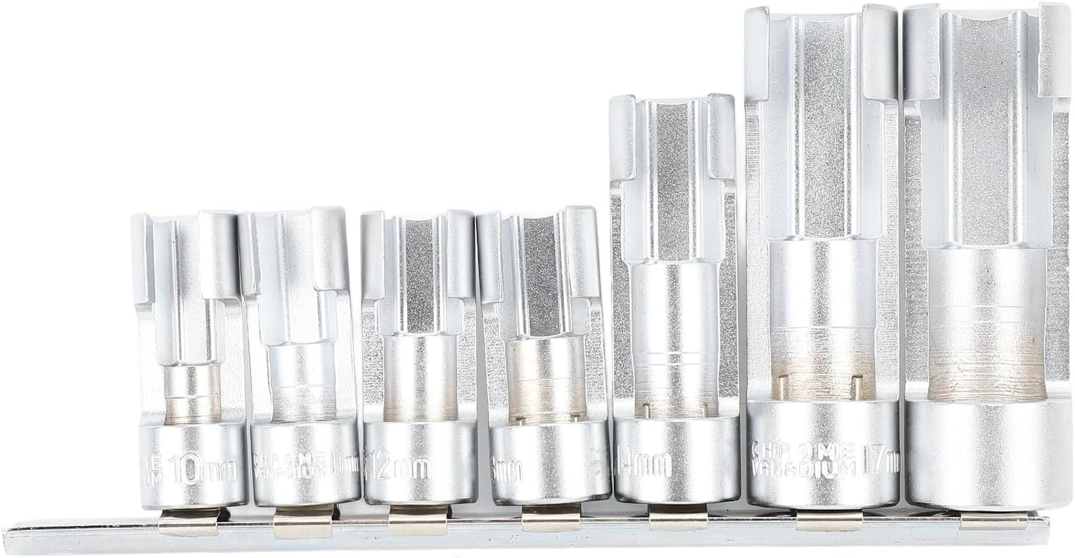 7 Pcs Oxygen Sensor Socket Set, Alloy Oil Injector O2 Oxygen Sensor Removal Socket Tool, Oxygen Sensor Wrench Remover Kit Car Accessories for Vehicle image number 2