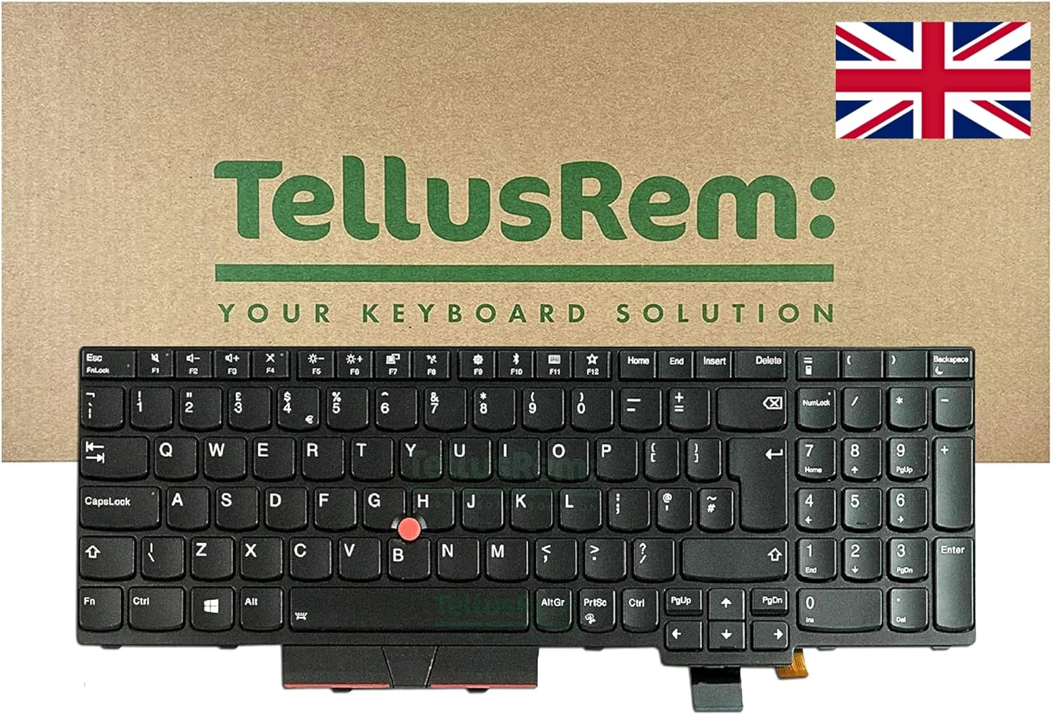 Replacement UK Backlit Keyboard for Lenovo Thinkpad T570 T580 P51S P52S image number 2