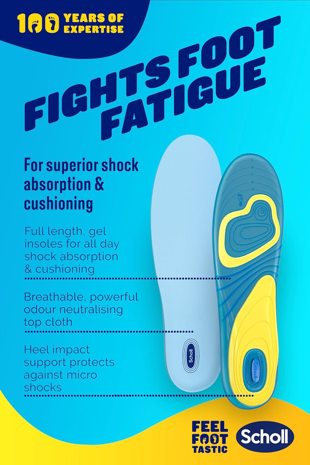 Dr. Scholl'S Run Shock Absorbing Insoles, Small &ndash; Helps Prevent Knee Pain, Shin Splints & Plantar Fasciitis Relief &ndash; Arch Support Insoles for Running & Jogging &ndash; 1 Pair image number 5