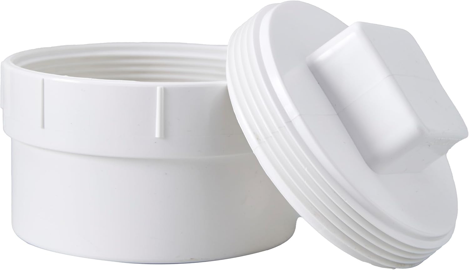 3" Pvc Sewer Cleanout Adapter with Plug Pipe Cover Cap Fitting,Pvc Dwv Flush Sewer Cleanout Cap for Drainage Piping System (3 Inch) image number 4