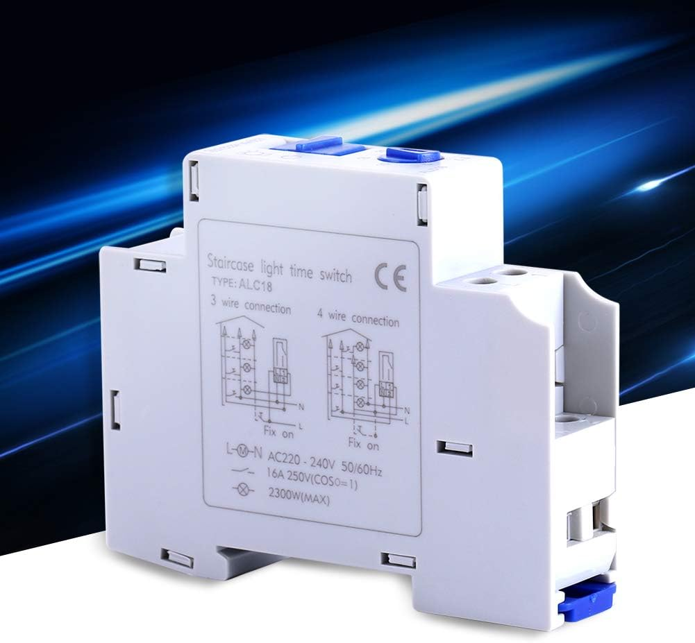 Staircase Light Timer Switch, Corridor Mechanical Timer Relay, AC 220-240V 16A Timer Switch for Corridor Lighting image number 5