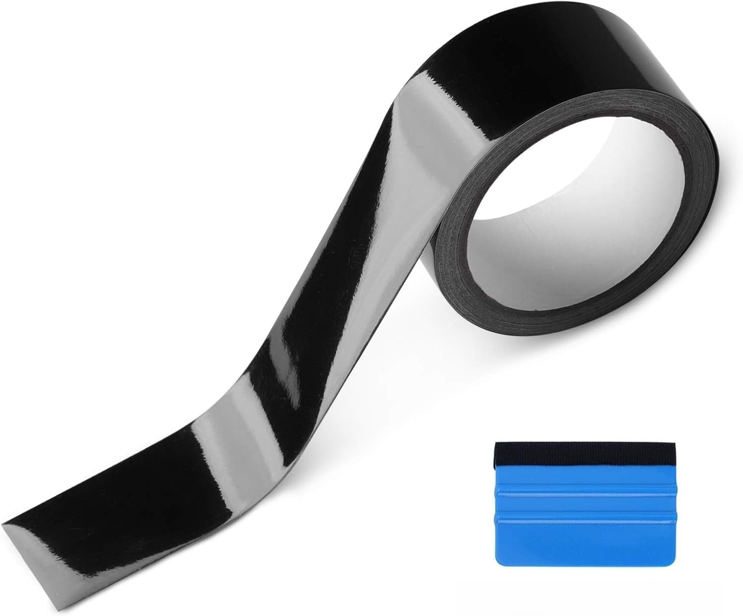 Free Tool Kit High Gloss Vinyl Wrap Kit for Black Out Chrome Delete Window Trim Door Trim (2Inches X 30Feet) image number 1