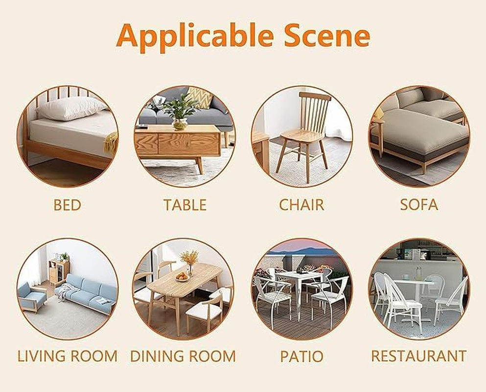 1.18" Diameter PVC Square Table and Chair Leg Covers Furniture Foot Pads Tile Floor Protectors, Black, 20 Pack