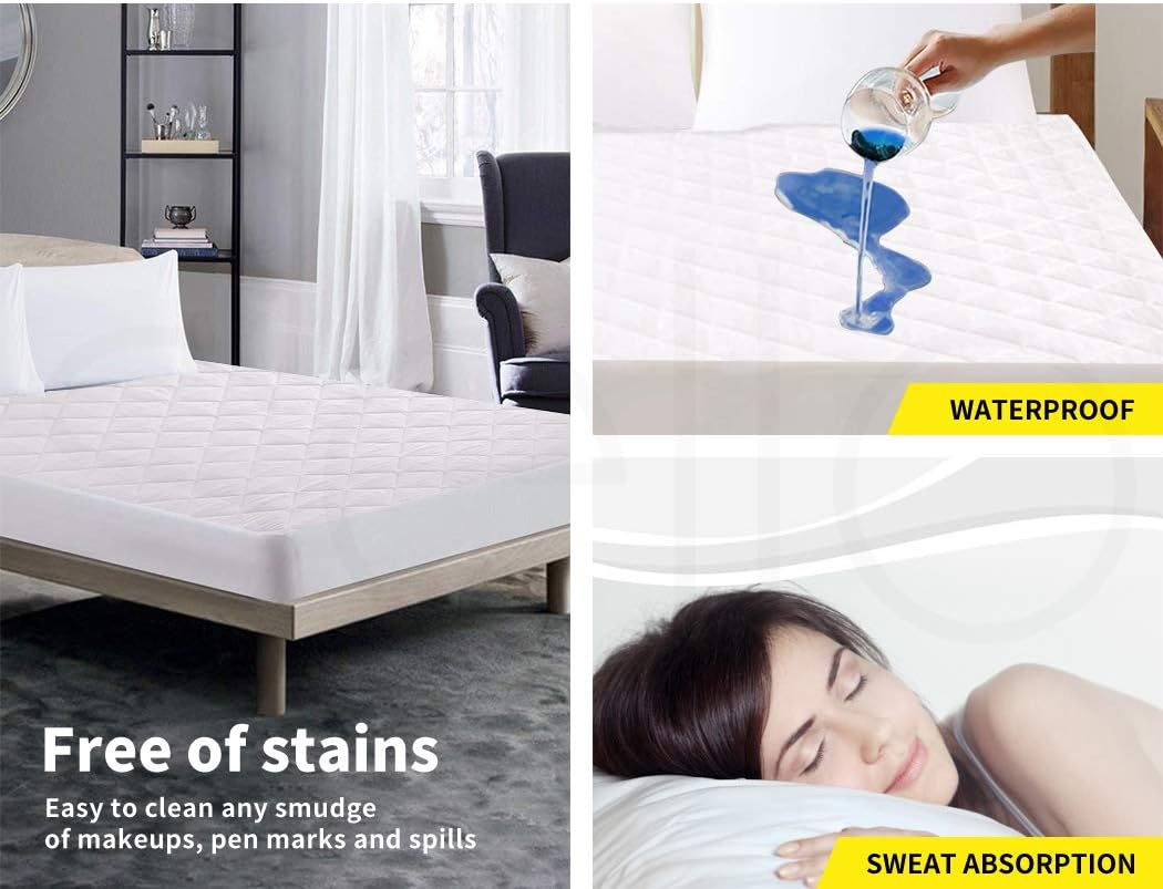 Dreamz Fully Fitted Waterproof Microfiber Mattress Protector in King Size image number 3