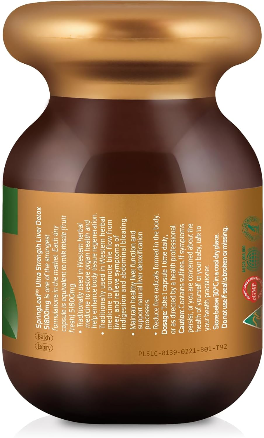 Springleaf Ultra Strength Milk Thistle, 51,800Mg, 60 Capsules, Herbal Supplement (60 Day)