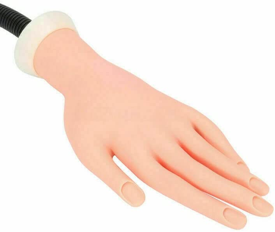 Flexible Nail Art Practice Training Model Trainer Hand Refit Replace Tip (Nail Trainer B + 500 False Nail Tips) image number 4