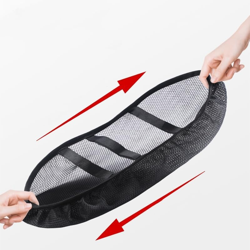 Motorcycle Seat Cover Universal Mesh Protective Seat Cover Non-Slip Breathable Seat Cushion Cover Motorcycle Seat Protector Cushion Seat (Black, 95 * 60Cm) image number 2