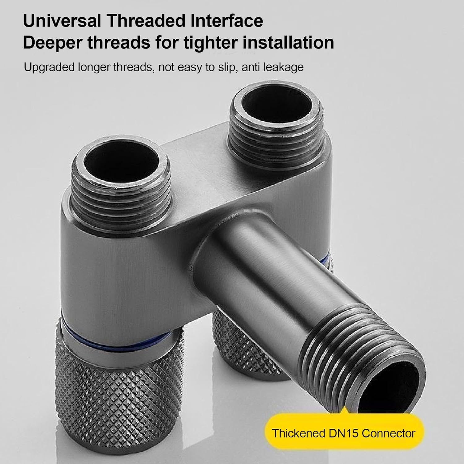 Dual Switch Water Valve, G1/2In 1 in 2 Out Dual Switch Valve, Dual Control Valve for Feminine Wash Pet Shower Muslim Shower Cloth Diaper Sprayer Toilet Sprayer, Washing Machine image number 2