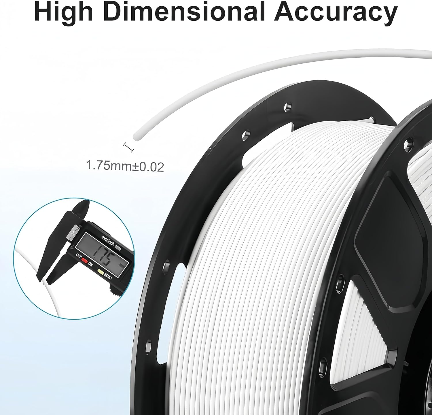 Ender PLA 3D Printer Filament,Pla Filament 1.75Mm No-Tangling, Strong Bonding and Overhang Performance Dimensional Accuracy +/-0.02Mm, 2.2Lbs/Spool,Fit Most FDM 3D Printers (1Kg White) image number 3