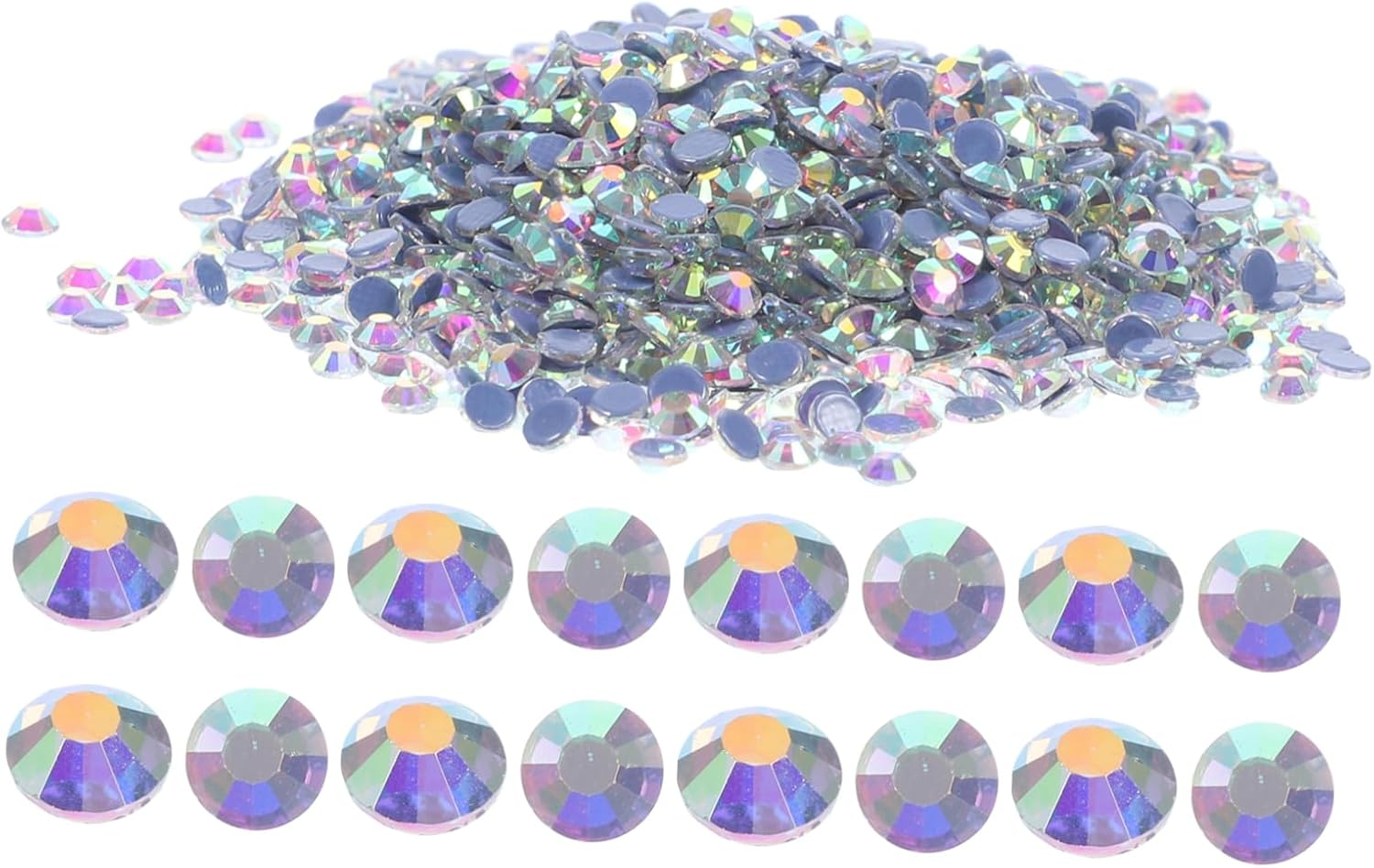 LIFKOME 2880Pcs Flatback Glass Rhinestones Ab Ss10 (2.7-2.8Mm) Hot Melt Iron on Rhinestone Kit for DIY Crafts Clothes Shoes Bags Decoration image number 6